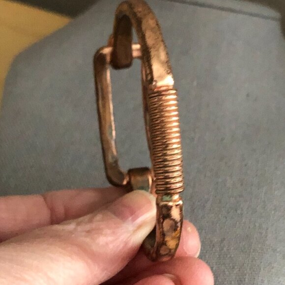 Heavy Gauge Hammered Copper Cuff Bracelet - Gypsie Fairy Grunge - Picture 4 of 4